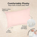 Mini Toddler Pillow with Pillowcase - 9x13 My Little Dreamy Travel Kids Pillow for Sleeping, Toddler Bed, Small, Tiny, Organic Cotton Pillowcase, Soft & Breathable, Kids 2-4 Years Old (Mist Pink) by TinyTreasures Baby Boutique