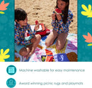Jumbo Picnic Rug, Large Picnic Mat, 6'7" x 6'7", Outdoor Waterproof Picnic Blanket Beach Mat, Foldable & Waterproof, Picnic Blankets Ideal for Beach & Park, Outdoor Blanket, Pop Pip Pow by TinyTreasures Baby Boutique