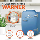 IBMF4SLT Fridge for Bedroom, Skincare, Portable Cooler & Warmer for Makeup, for Office & Home Refrigerator, Mini (4 L / 6-Can), Slate Blue by CozyNest Decor