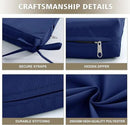 Outdoor Chair Cushions, Waterproof Outdoor Cushions for Patio Furniture w/Fade-Resistant, Removable & Machine-Washable Covers, 19x19 Inch, Ideal for Seat in Gardens/Porch – Set of 2, Navy Blue by GreenHaven Gardens