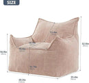 Giant Bean Bag Chair Sofa for Adults Teens, Comfy Corduroy Large Bean Bag Chairs with Armrests for Bedroom Living Room, Adult BeanBag Lazy Sofa Couch Chairs with Filler Included by CozyNest Decor
