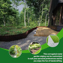 SnugNiture Corrugated Metal Garden Edging,8" x 20' Sturdy Lawn Edging Border,Landscape Edging Border for Lawn, Flower Bed,Garden and Yard(Brown) by GreenHaven Gardens