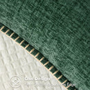 MIULEE Pack of 2 Christmas Pillow Covers 12x20 Inch Dark Green Farmhouse Decorative Throw Pillow Covers with Stitched Edge Soft Chenille Solid Dyed Couch Pillow Covers for Sofa Bed Living Room by CozyNest Decor