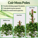 8 Pcs Moss Pole for Plants Monstera, Plant Support Stakes for Indoor Climbing Plants Grow Upwards, with 65ft Twist Ties, 13ft Jute Rope, 6.5ft Hook-and-Loop Strip by GreenHaven Gardens