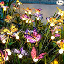 TONULAX Solar Garden Lights - Swaying Butterfly Light, Swaying in The Wind, Solar Outdoor Lights, Yard Patio Pathway Decoration, High Flexibility Iron Wire & Realistic Butterflies(4 Pack)