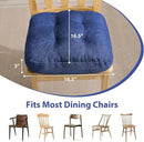 Chair Cushions, Dining Chair Cushions, Tufted Indoor Chair Pads, Set of 2, Navy Blue, 16.5'' x 16.5'' x 3.5'' by CozyNest Decor