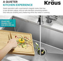 KRAUS WasteGuard 1/3 HP Ultra-Quiet Garbage Disposal with Quick Connect, Kitchen Sink Drain Cover, Power Cord and Flange Included, KWD100-33MBL by CozyNest Decor