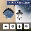 Solar Hanging Lantern Outdoor Waterproof Solar Lanterns Hanging Lights for Outside with Bright Warm White Light for Garden Patio Yard Pathway 2 Pack(Black) by GreenHaven Gardens