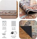 Keen Home Design 2x7 Rug - Machine Washable Runner Rug with Non-Slip Backing, Ideal for Hallway, Entryway, Kitchen, Laundry Room - Vintage, Easy Clean, Durable, Low Pile Rug - (2'6" x 7') by CozyNest Decor