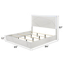 Esther - Queen Bed With LED - Silver / White by HouseOfZazla
