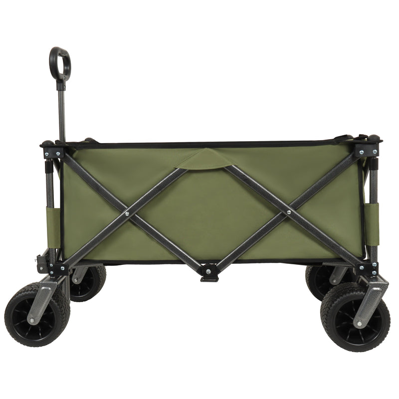 Utility Park Garden Cart Tool Customized Color Folding Camping Trolley Outdoor Picnic Beach Wagon, Green