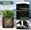 Steel Planter Box-24"x24"x24"-Large Square Planter Box-Outdoor Indoor-Cube Steel Planter Heavy Duty Black Metal Planter Flower Pot Commercial Residential for Home Garden Porch Hotel Patio by GreenHaven Gardens