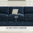 Tbfit Modern Couch Sofa, 89" Cloud Couch w/Pillows, Pocketed Spring Seat, Comfy 3-Seater Plush Foam Cushions, Chenille Fabric Removable Covers, Soft Upholstered Living Room Furniture Home Apartment by CozyNest Decor