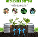 SnugNiture Galvanized Raised Garden Bed, 6x3x1.5ft Oval Metal Planter Box for Planting Outdoor Plants Vegetables by GreenHaven Gardens