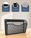 1-Tier Magnetic File Holder - No Drilling Installation File Organizer, Large Capacity Magnetic File Holder for Refrigerator, File Cabinets, Whiteboard, Office, Kitchen by CozyNest Decor
