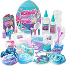 GirlZone Giant Mermaid Sparkle Egg Slime Kit - Large Multicolor Set - Glow-in-The-Dark & Glitter Add-Ins with Built-in Egg Mixing Bowl, Foam Balls & Mermaid Charms - Slime Kit for Girls Ages 8-12 by TinyTreasures Baby Boutique