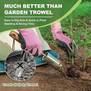 Haliaeetus Small Bulb Planter Tool, Sharp Edge Bulb Planter for Breaking Through Soil, Heavy Duty Stainless Steel Bulb Planter Tool, Small Bulb Digger with Comfortable Wood Handle for Seed Planting by GreenHaven Gardens