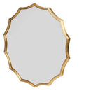 Round Sunburst Wall Mirror With, Wall Decor Mirror For Entryway Bedroom Living Room - Gold by HouseOfZazla