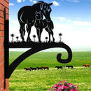 Plant Hangers Outdoor Heavy Duty Iron Decorative Mare & Foal Silhouette Plant Hooks for Hanging Baskets 11 inch Hanging Plant Bracket Wall Hooks for Flower Pot Bird Feeder Wind Chimes by GreenHaven Gardens