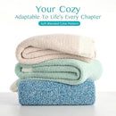 Joiedomi Twin Blanket for Couch Bed Sofa, Blue Knitted Blankets Gifts for Women Mom Girls, Cozy Cute Soft Throw Home Room Decor Aesthetic for Women Mothers Birthday Gifts 60x80 Inches by CozyNest Decor
