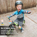 Soft-Style Kids Knee and Elbow Pads with Bike Gloves, Flexible Impact-Resistant Gear for Ages 2-11, Designed for Balance Bikes, Roller-Skating, and Skateboarding by TinyTreasures Baby Boutique