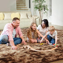 Ultra Soft Rug for Living Room, 5X8 Fluffy Shag Area Rug for Bedroom, Modern Shaggy Carpet Fuzzy Rug for Teens Dorm Nursery Home Decor Aesthetic, Upgrade Anti-Skid Durable, Tie-Dyed Coffee by TinyTreasures Baby Boutique