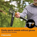 Fiskars 3-Claw Stand Up Weed Puller Tool, Gardening Weeder, Hand Weeding Tool with 39" Long Ergonomic Handle with Easy-Eject Mechanism by GreenHaven Gardens