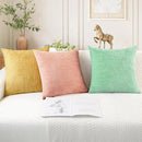 CaliTime Throw Pillow Covers Decorative 16 X 26 Inches Pack of 2 Cozy Chenille Cushion Cases for Couch Sofa Bed Living Room Home Grey Green by CozyNest Decor