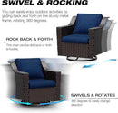 Joyside Swivel Patio Chairs Set of 2, Wicker Patio Furniture with Wide Armrest and Thick Cushions, Upgraded Large Size for Backyard, Garden, Poolside by GreenHaven Gardens