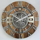 The Gears Clock Real Moving Gear Wall Clock England Line (Vintage Brown, 24 inches (60 cm)) by CozyNest Decor