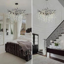 Modern Black Crystal Tree Branch Chandelier, 10-Light 30" Black K9 Crystal Chandeliers for Dining Room, Round Chandelier for Living Room,High Ceiling,Kitchen Island,Foyer,Staircase by CozyNest Decor
