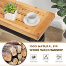 AVAWING Outdoor Wood Benches Set of 2, Patio Wooden Picnic Bench Waterproof, Backless Long Garden Park Chair for Porch, Balcony and Deck, Natural by CozyNest Decor