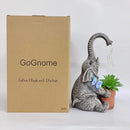 Solar Powered Resin Elephant Garden Statue with Water Fountain Light - Durable Outdoor Decor for Patio and Lawn - Unique Elephant Gift for All Ages by GreenHaven Gardens