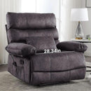 Oversized Recliner Chair Extra Wide Large Recliner for Adults 350lbs with Lumbar Support Pillow Nursery Chair Living Room (Manual, GREY-6002) by CozyNest Decor