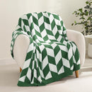 Snuggle Sac Christmas Green Throw Blanket for Couch, Super Soft Christmas Blankets Cozy Knit Fuzzy Plush Lightweight Throws for Sofa, Bed, Chevron Green,50x60 inches by TinyTreasures Baby Boutique
