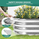 Galvanized Raised Garden Bed Outdoor - 4×2×1ft Planter Raised Beds for Gardening | Oval Metal Garden Planter Box with Safety Edging and Gloves for Vegetables Fruits and Flowers (Silver) by GreenHaven Gardens