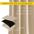 NICETOWN Blackout Draperies Curtains Panels - Window Treatment Thermal Insulated Solid Grommet Blackout Curtains/Panels/Drapes for Bedroom (Biscotti Beige, Set of 2, 46 by 90 Inch) by TinyTreasures Baby Boutique