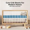 KeaBabies 2-Pack Organic Crib Sheets for Boys, Girls - 52x28 Fitted Crib Mattress Sheet Neutral, Breathable Jersey Cotton Cover for Baby Bed, Toddler Mattress, Soft & Cute Prints (Space Quest) by TinyTreasures Baby Boutique