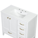 Elegant Vintage Bathroom Vanity With Sink and Soft Closing Drawers by HouseOfZazla