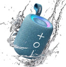 Tribit Portable Bluetooth Speaker StormBox Mini+, 12W Shower Speaker with 360°Surround Sound, 12H Playtime, Custom EQ, BT5.4, IPX7 Waterproof, RGB Lights, Type-C, AAC/SBC, TWS, Party/Beach/Gift (Blue) by TinyTreasures Baby Boutique