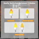 Hompavo 【Upgraded】 LED Flame Light Bulbs, 3 Modes Flickering Light Bulbs, E12 Chandelier Base Candle Fire Light Bulb for Halloween, Christmas, Party, Porch, Indoor & Outdoor Home Decoration - 2 Pack by GreenHaven Gardens