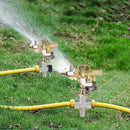 Biswing 1/2 Inch Brass Impact Sprinkler 2 Pack, Heavy Duty Lawn Sprinkler Head with Nozzles, Adjustable 20-360 Degree Large Coverage Pattern, Watering Sprinkler for Grass Patio Garden Irrigation by GreenHaven Gardens