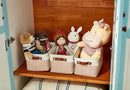 DECOMOMO Small Storage Basket, Closet Storage Bins, Baskets for Organizing Shelves (Beige & White, Small - 6 Pack) by CozyNest Decor