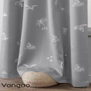 Vangao Grey Blackout Curtains Dinosaur Curtains for Boys Kids Nursery Girls Room Silver Dino Foil Print Thermal Insulated Grommet Top Window Drapes 63 Inches Length 2 Panels by TinyTreasures Baby Boutique