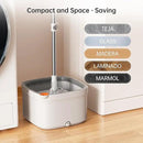 KZKR Spin Mop and Bucket Set with Self Separation Dirty and Clean Water System, Self Wringing 360° Rotating Square Mop Head for Home Floors Cleaning (1.0 Mop and Bucket Set (2 Pads)) by CozyNest Decor