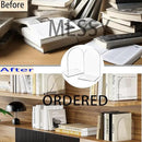 Lulonpon 8 Pieces Book Ends for Shelves, Heavy Books, School, Library, Desktop Organizer - Clear Acrylic Bookends by CozyNest Decor