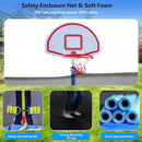 Upgraded 16FT 15FT 14FT 12FT 10FT 8FT Trampoline Outdoor with Basketball Hoop and Net, Capacity for 4-6 Kids and Adults by TinyTreasures Baby Boutique