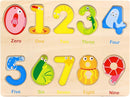 Aile Wooden Preschool Learning Number Puzzles Toys for Kids Age 2-4， Educational Toys by TinyTreasures Baby Boutique