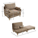 Mid Century Modern Foldable Sofa Bed, 3 In 1 Convertible Sleeper With 3 Pillows by HouseOfZazla