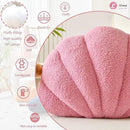 Seashell Throw Pillows, Shell Shaped Throw Pillows, Soft Home Decorative Pillow Plush Cushion for Bed Couch Living Sofa Room Decor Accent Throw Pillow (13x10 Inch, Pink Purple) by CozyNest Decor